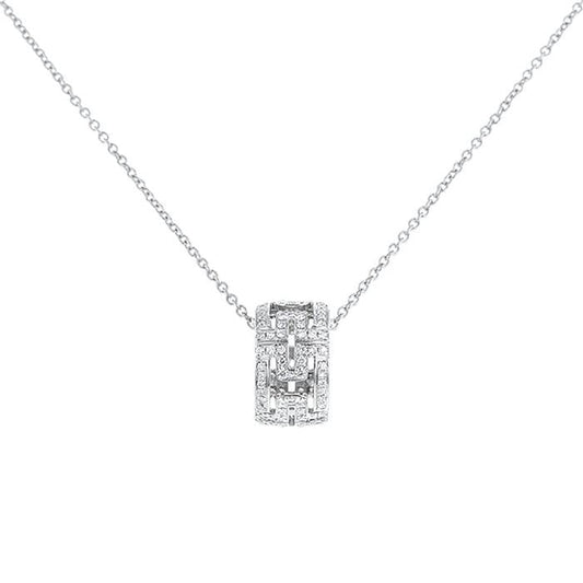 PARENTESI NECKLACE SILVER DIAMOND