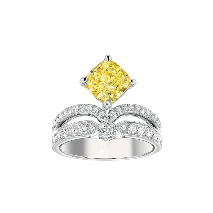 JOSEPHINE YELLOW DIAMOND SILVER RING