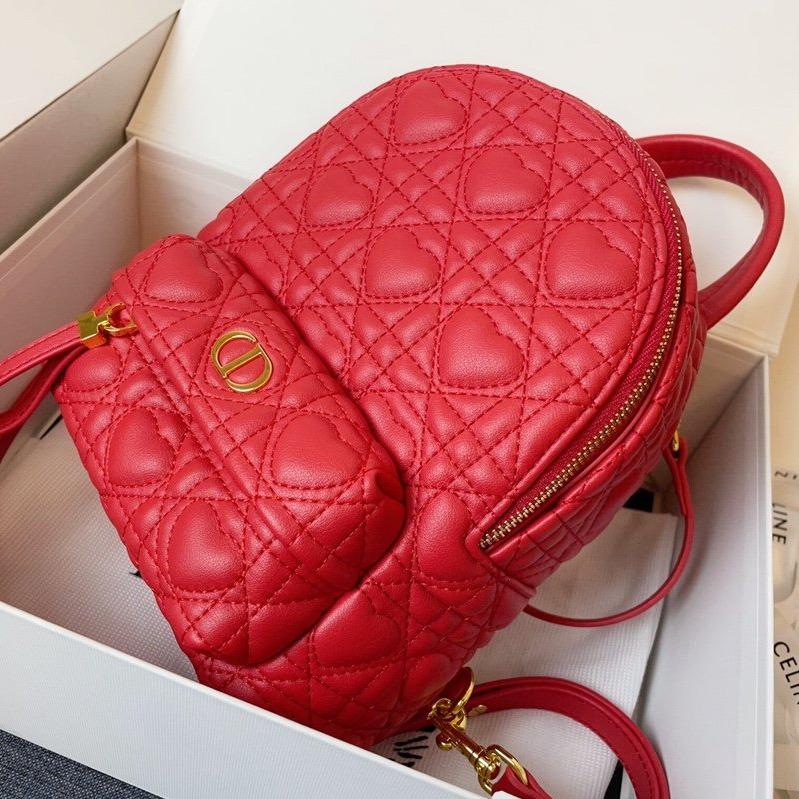 SMALL BACKPACK RED CANNAGE LAMBSKIN