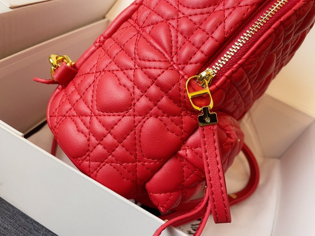 SMALL BACKPACK RED CANNAGE LAMBSKIN