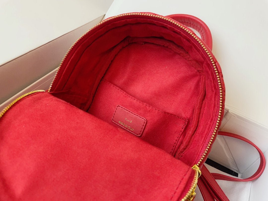 SMALL BACKPACK RED CANNAGE LAMBSKIN