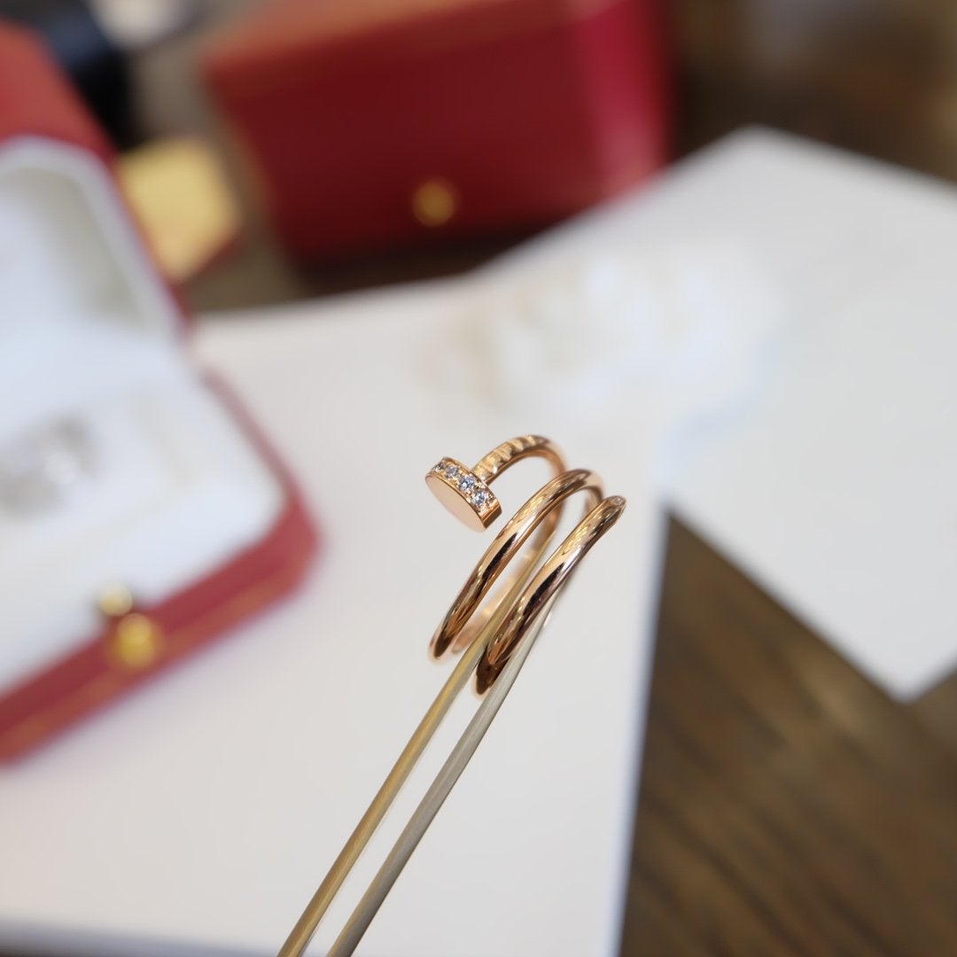 JUSTE RING 1.8MM PINK GOLD DOUBLE ROW