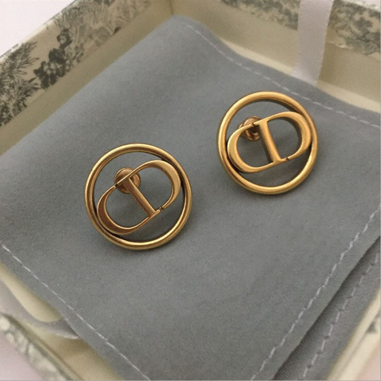 CD EARRINGS ANTIQUE GOLD