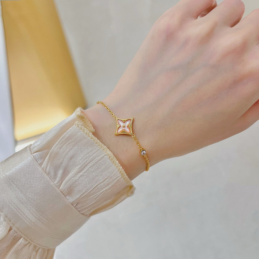 STAR 1 DIAMOND PINK GOLD BRACELET