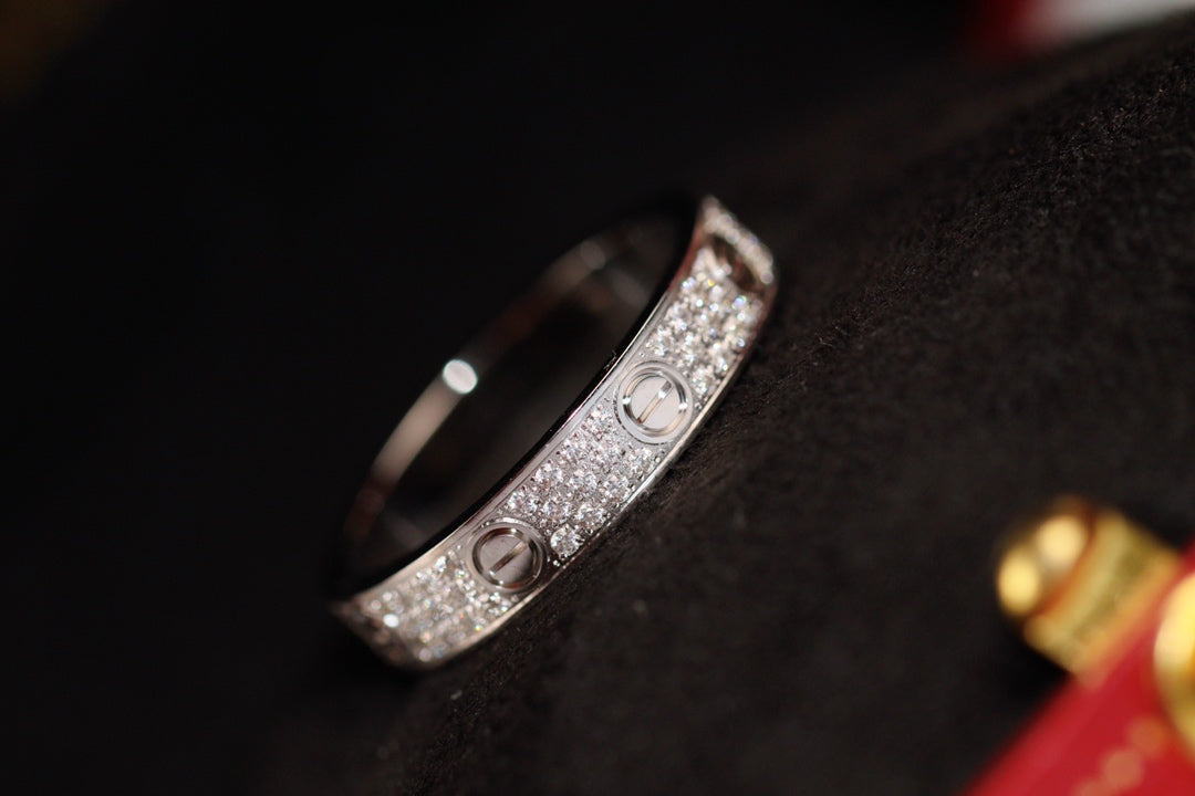 LOVE RING 3.6MM DIAMOND PAVED