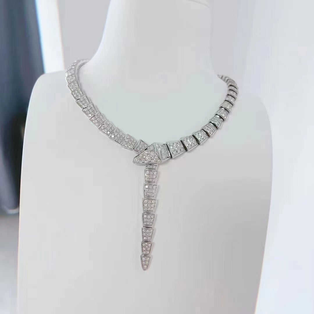 SERPENTI SILVER DIAMOND NECKLACE