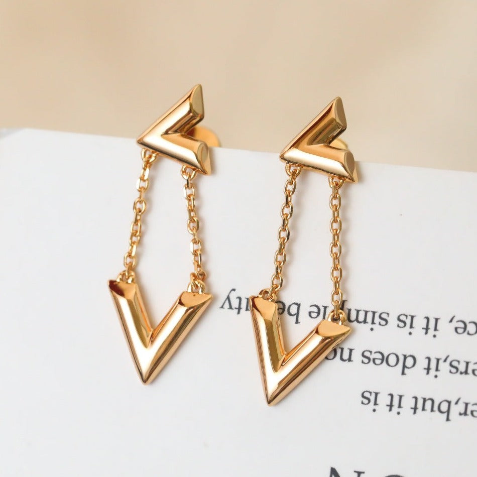 VOLT GOLD DROP EARRINGS