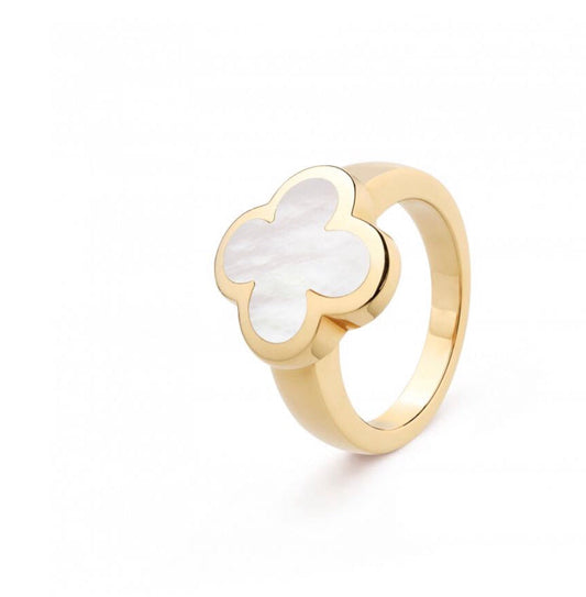 PURE CLOVER MOP PINK GOLD RING