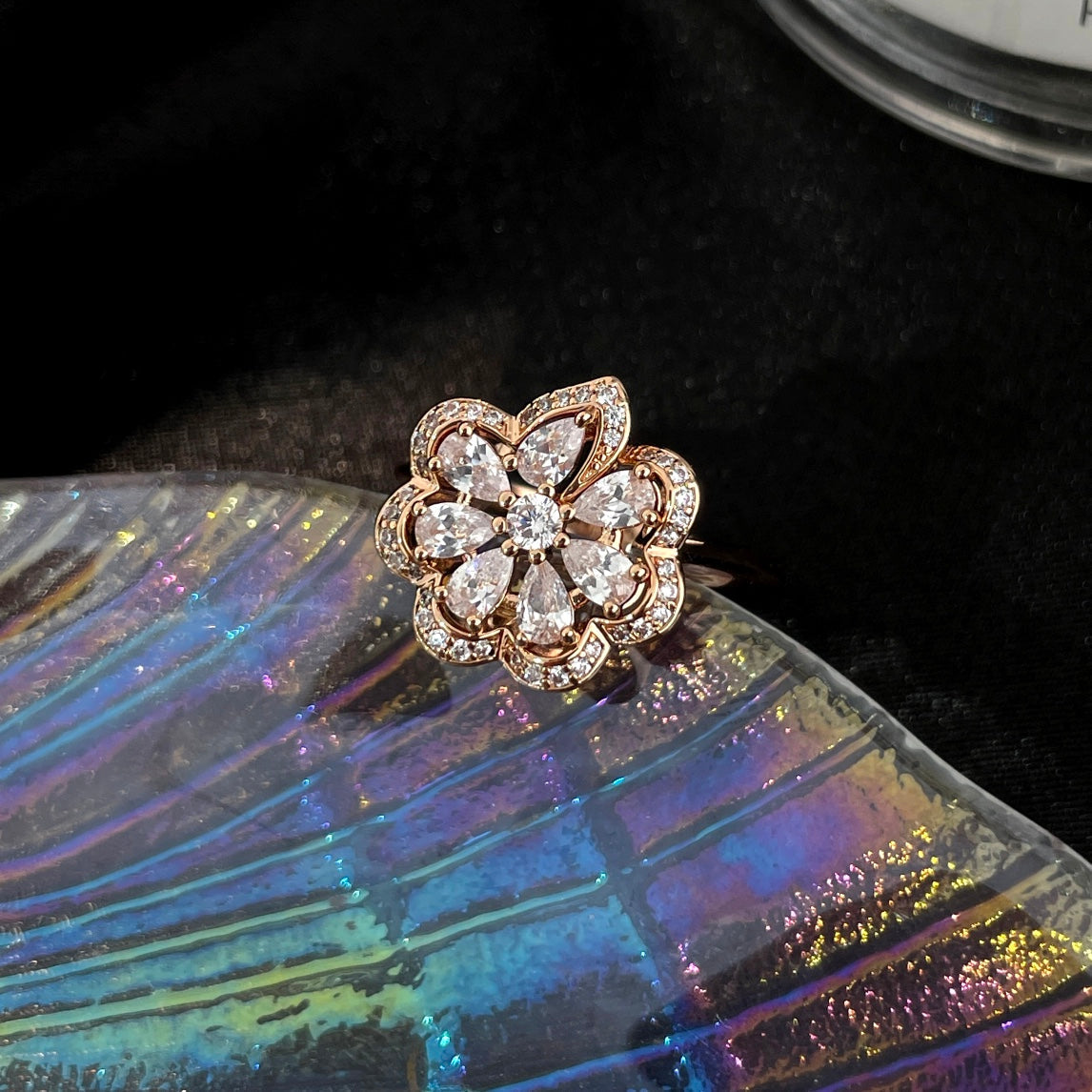 PRECIOUS PINK GOLD DIAMOND RING