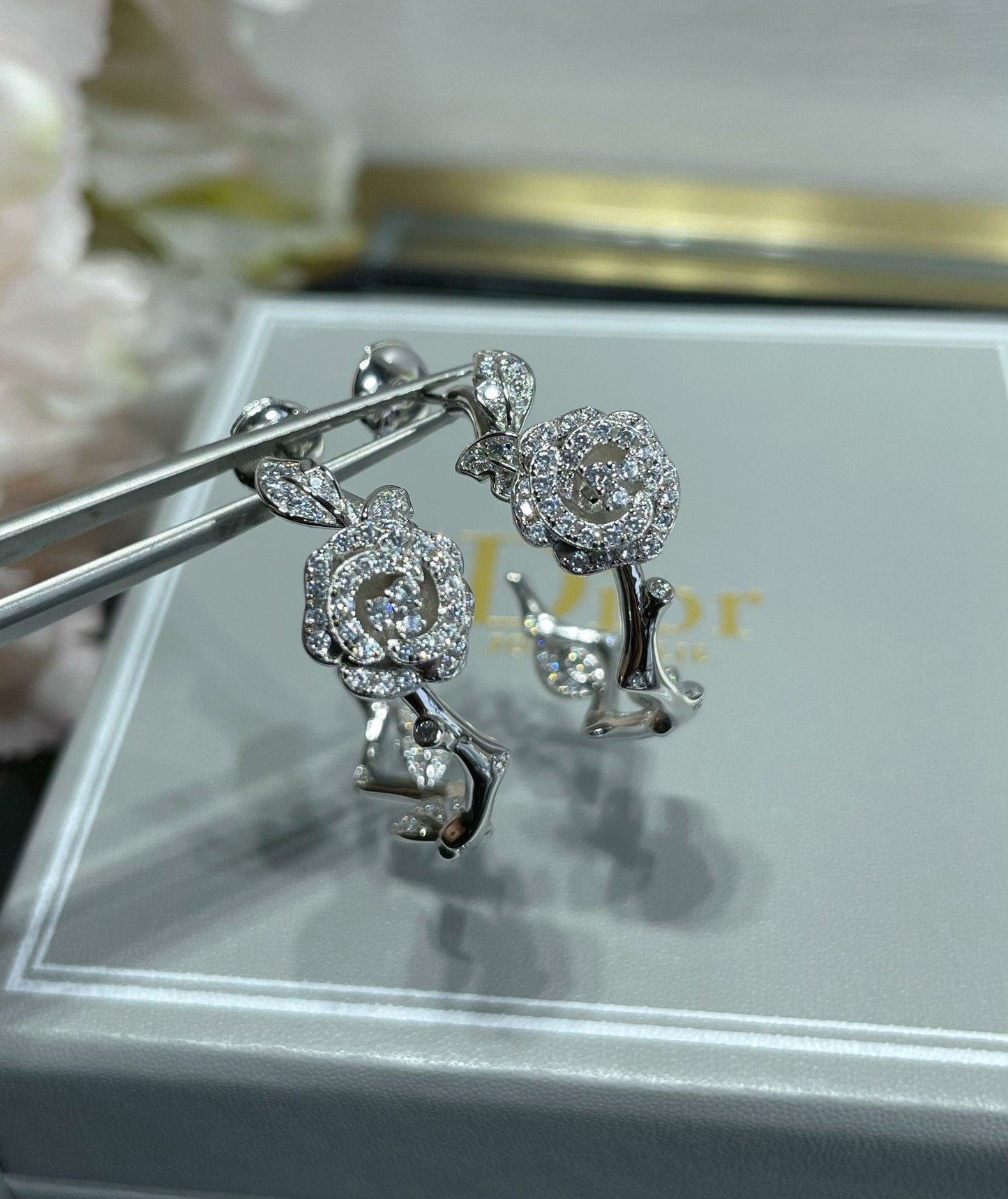 ROSE BAGATELLE DIAMOND EARRINGS