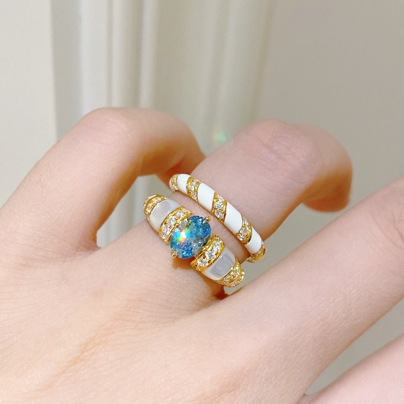 PARAIBA GOLD DIAMOND RING