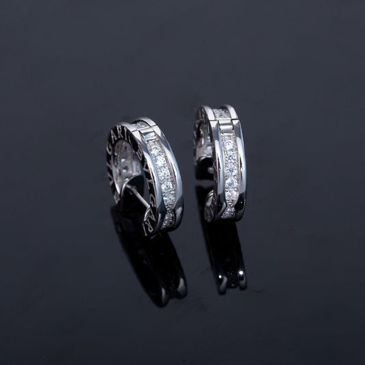 ZERO 1 MINI SILVER DIAMOND EARRINGS