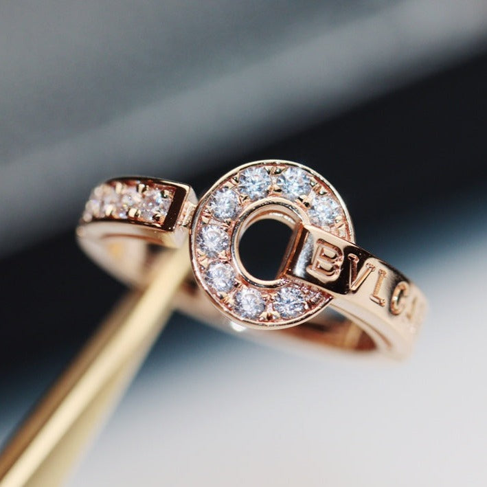 BV PINK GOLD DIAMOND RING