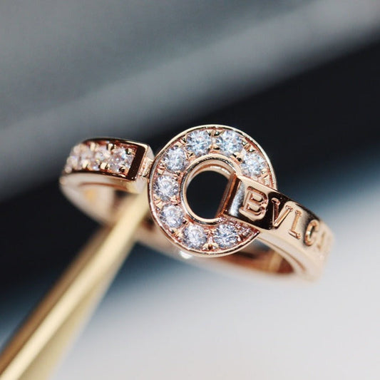 BV PINK GOLD DIAMOND RING