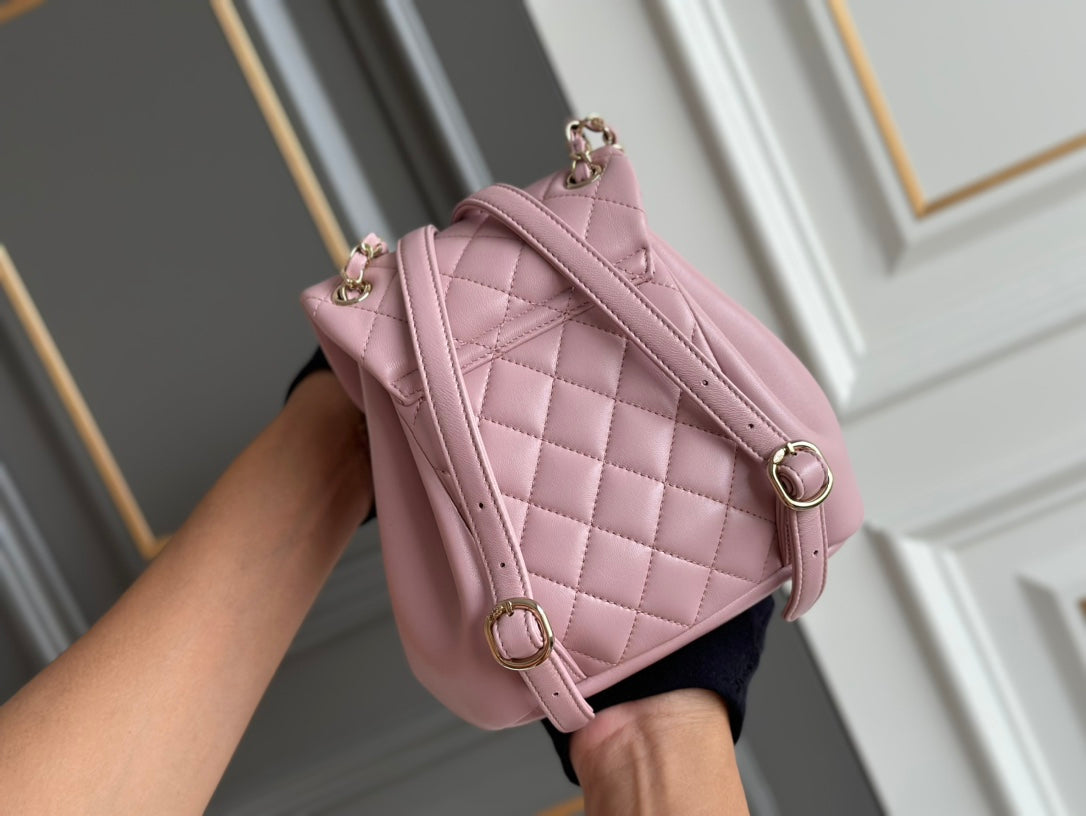 SMALL BACKPACK 18 LIGHT PINK LAMBSKIN