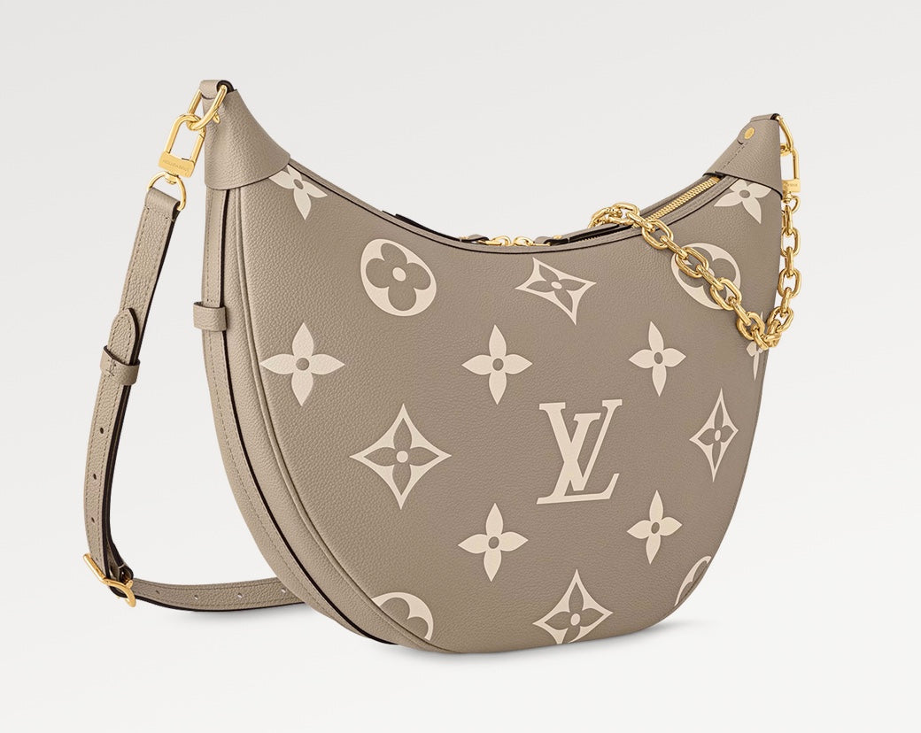 LOOP HOBO 38 BICOLOR MONOGRAM EMPREINTE LEATHER GOLD HARDWARE