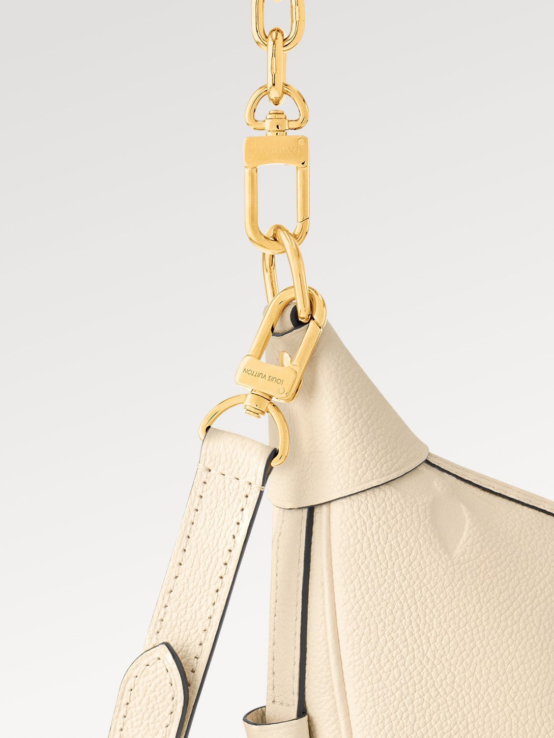 LOOP HOBO 38 CREMEMONOGRAM EMPREINTE LEATHER GOLD HARDWARE