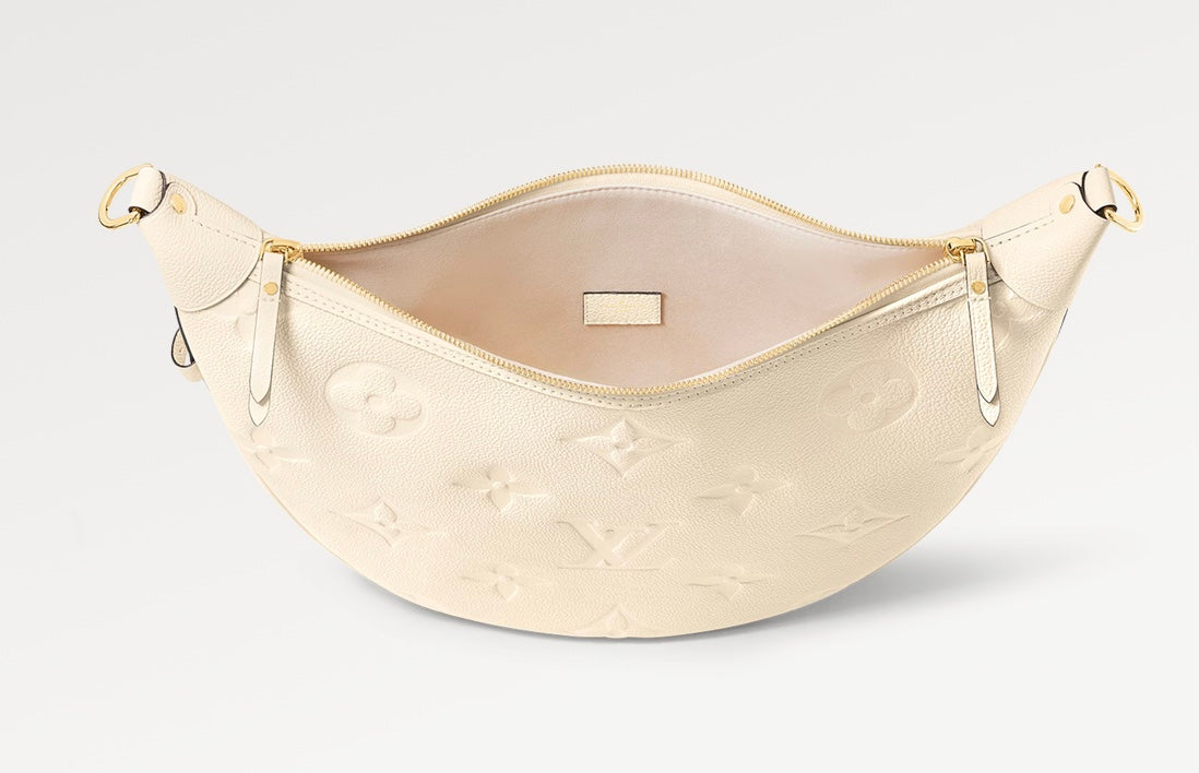 LOOP HOBO 38 CREMEMONOGRAM EMPREINTE LEATHER GOLD HARDWARE