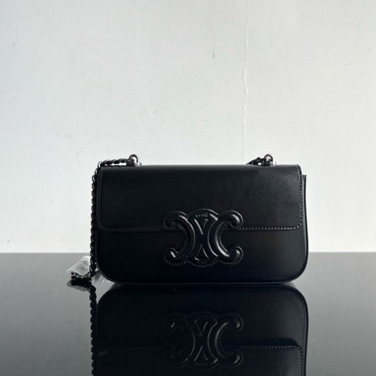 CUIR TRIOMPHE 20 ALL BLACK CALFSKIN