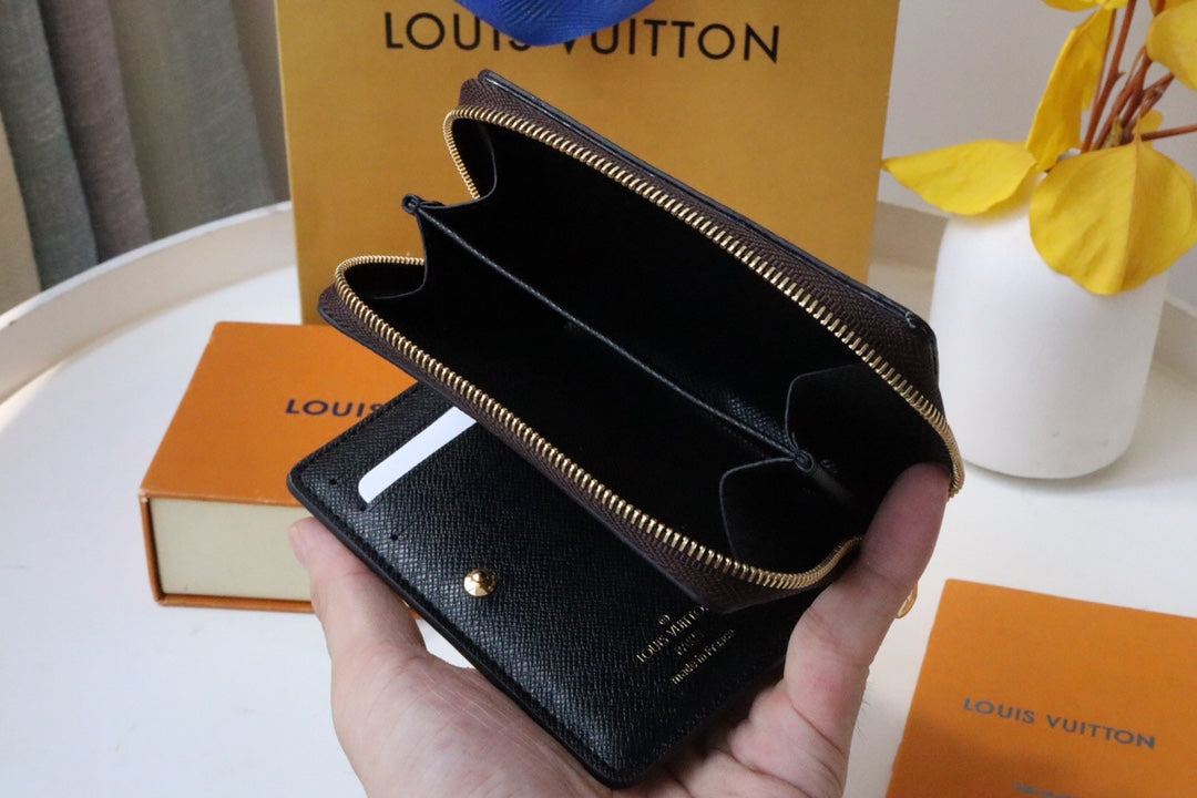 LOU WALLET 11.5CM BROWN MONOGRAM CANVAS