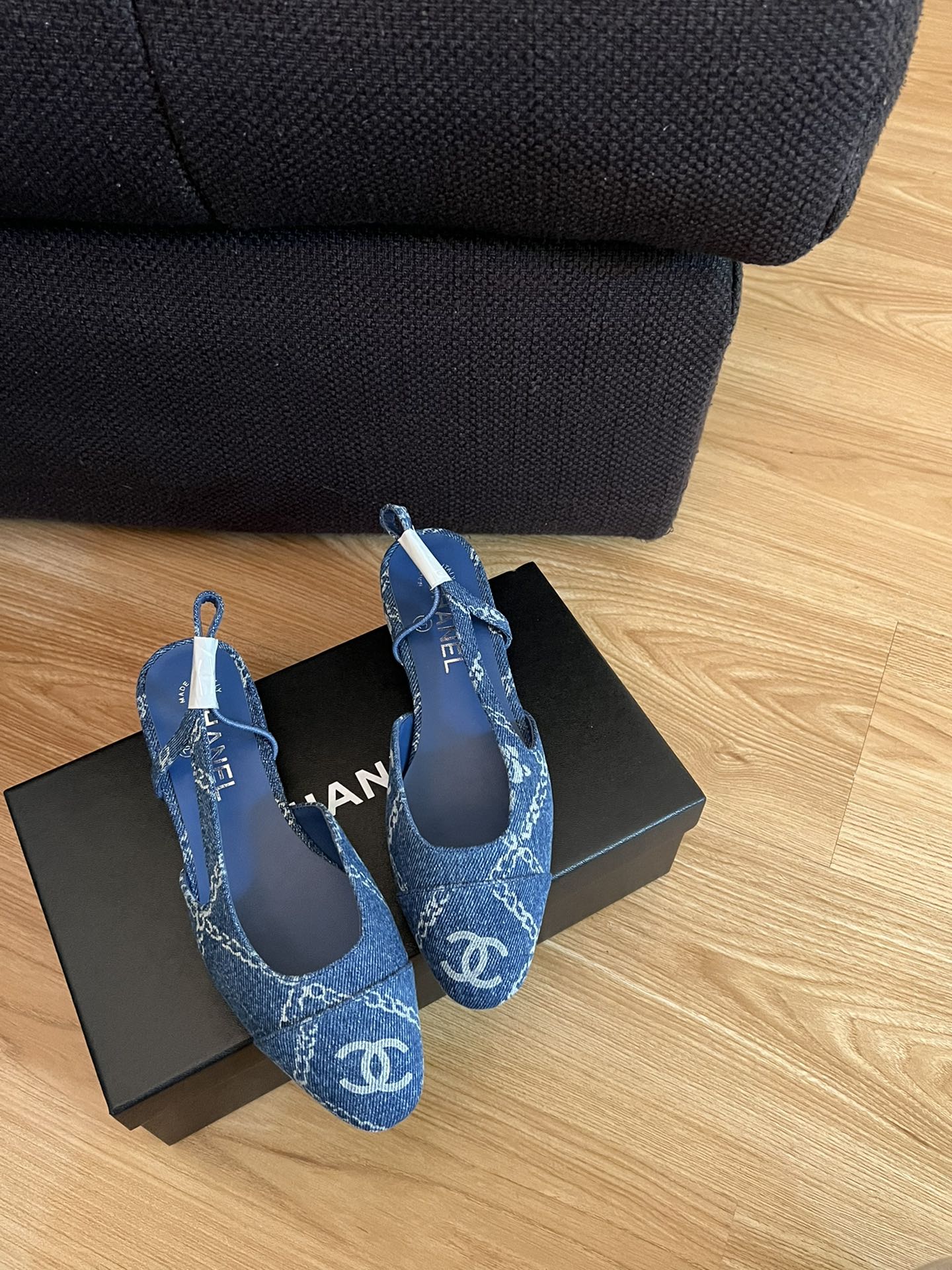 slingbacks blue denim