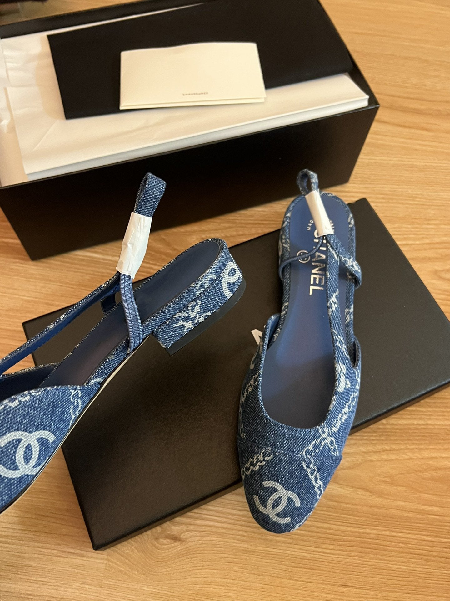 slingbacks blue denim