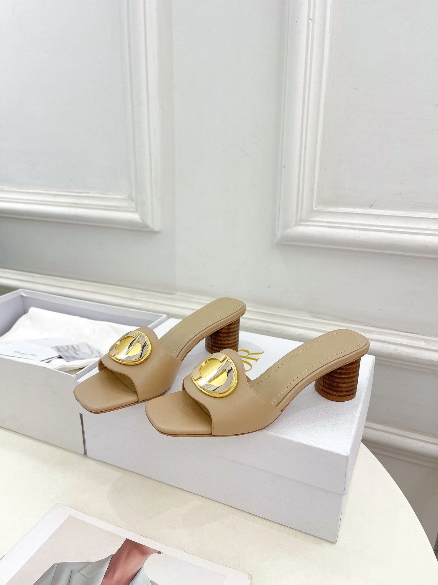 CD FOREVER HEELED 5CM BEIGE