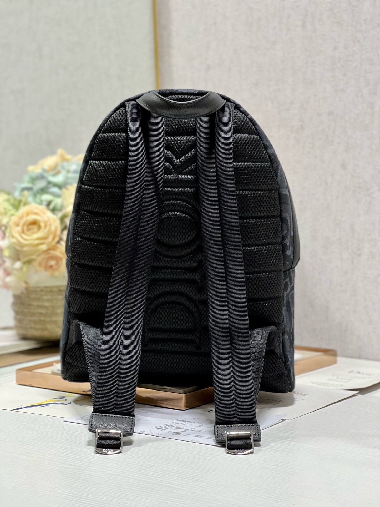 RIDER BACKPACK BLACK OBLIQUE JACQUARD