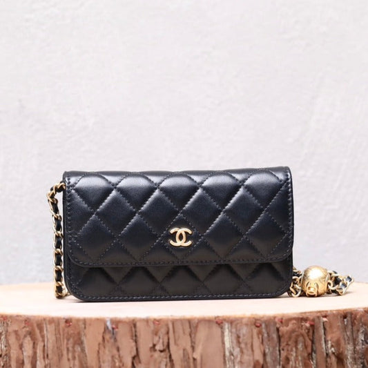 CC WOC 17 BLACK LAMBSKIN GOLD HARDWARE