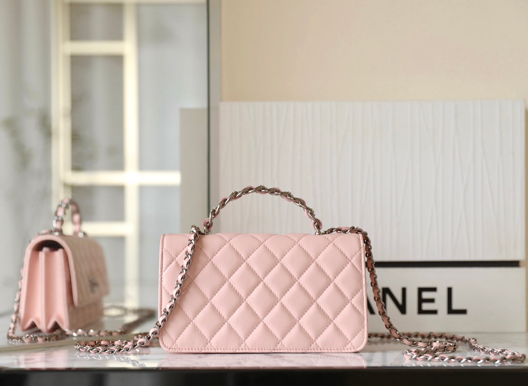 CC WOC 18.5 PINK LAMBSKIN SILVER HARDWARE