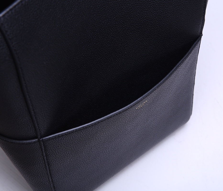 SANGLE SEAU BUCKET 33 BAG BLACK CALFSKIN