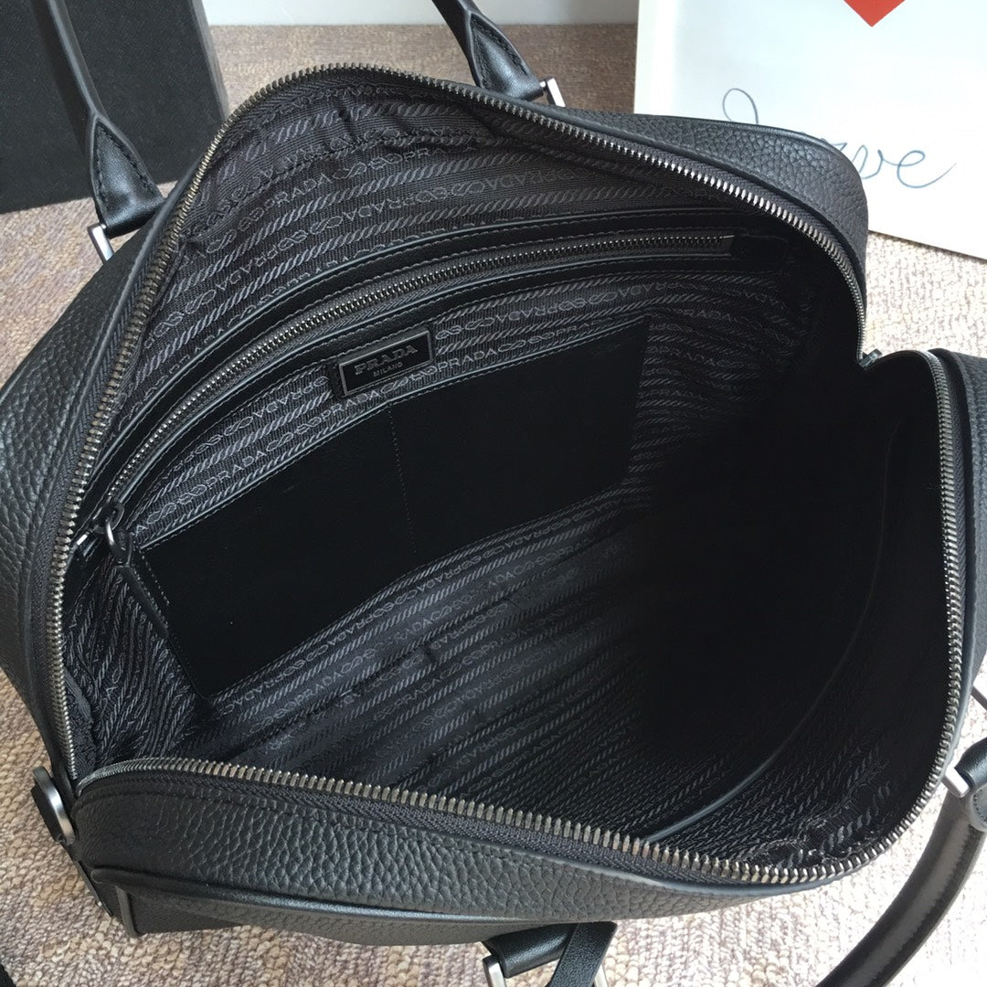 WORK BAG 36 IN BLACK GRAINED CALFSKIN