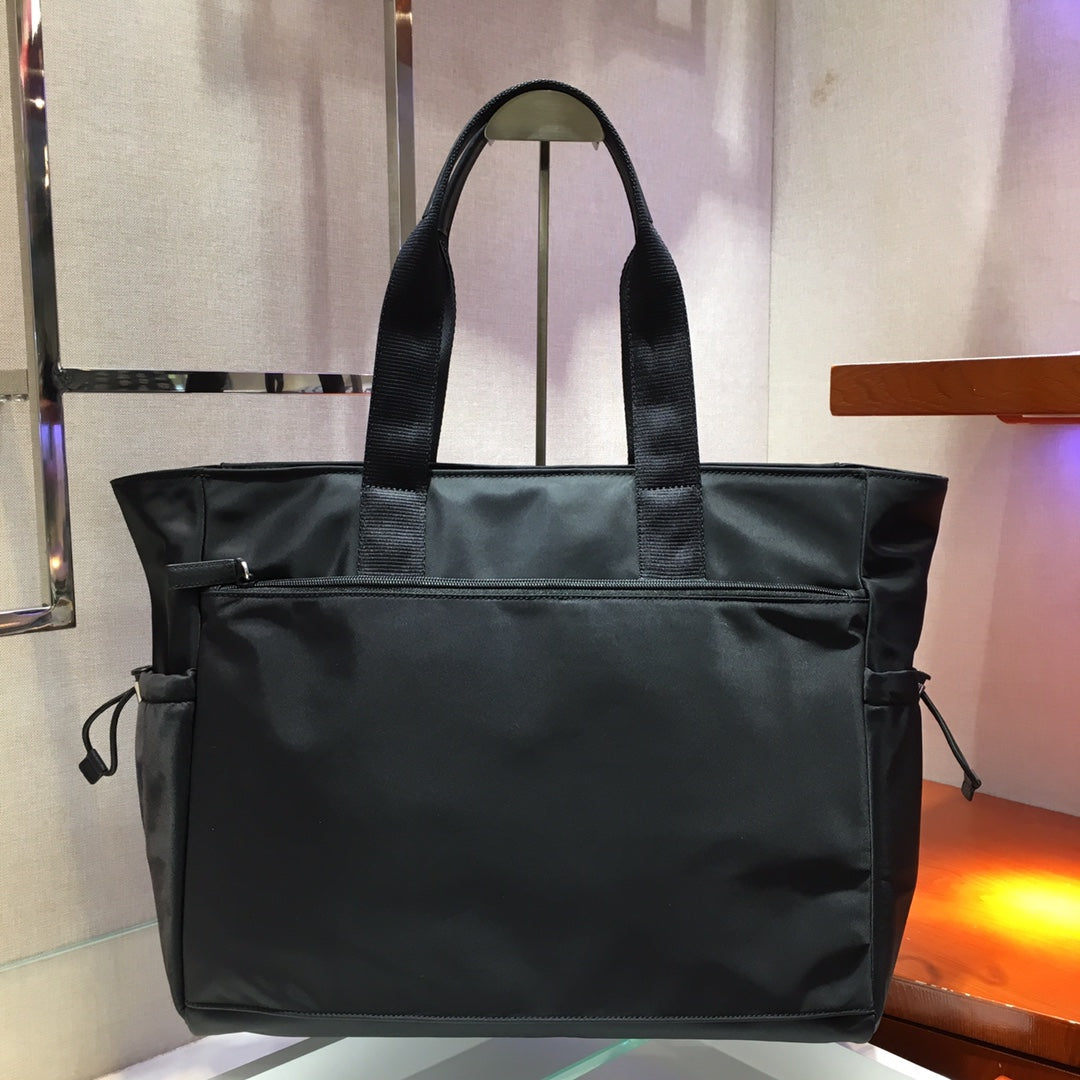 SHOPPING BAG 40 IN BLACK NYLON FABRIC