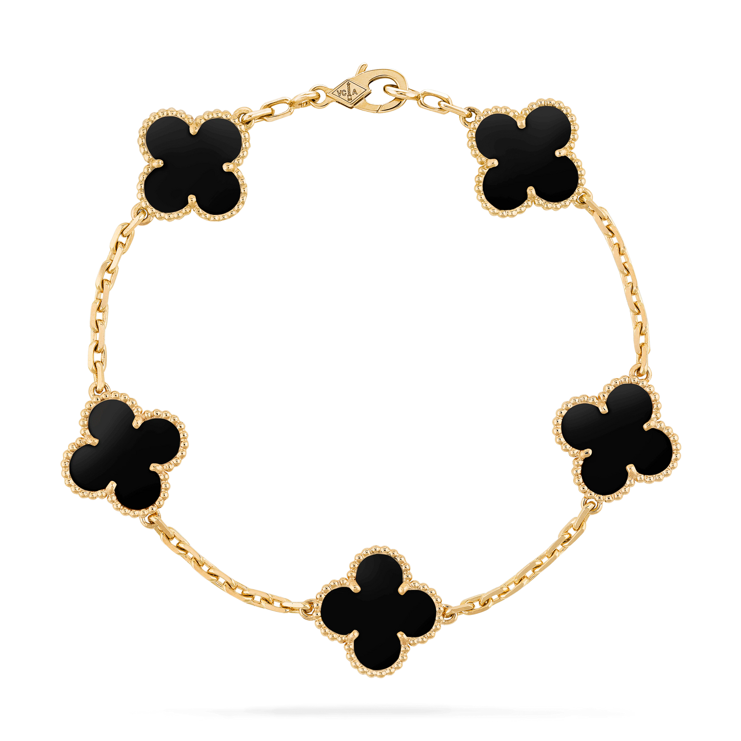 CLOVER BRACELET 5 MOTIFS ONYX