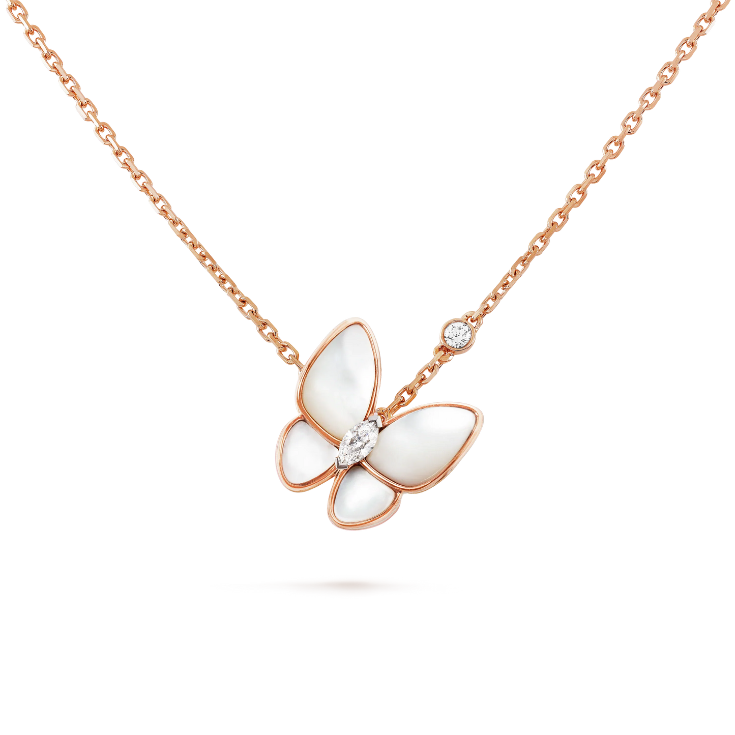 BUTTERFLY MOP DIAMOND NECKLACE