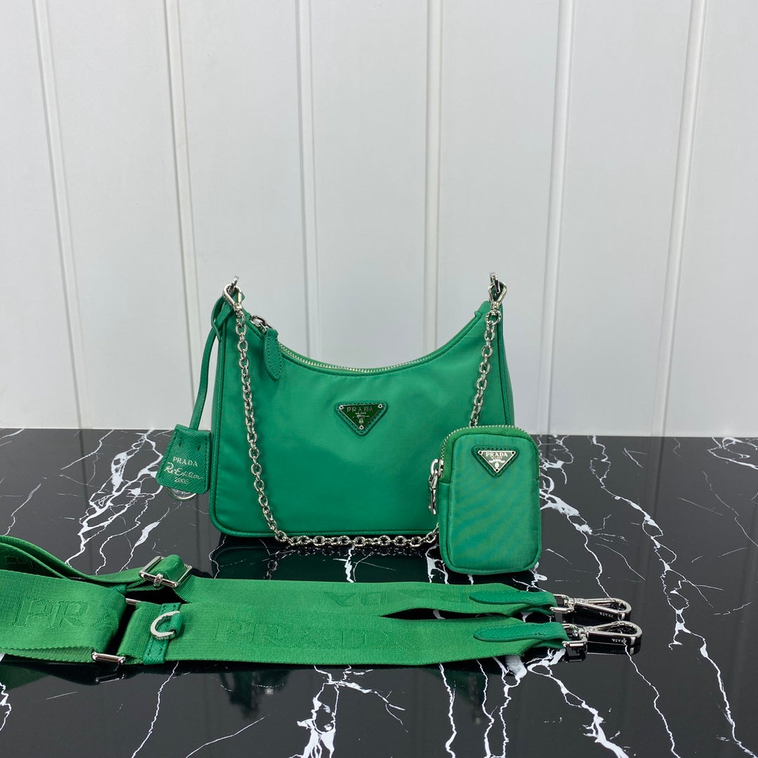 PRA HOBO 22 BAG IN COOL GREEN RE-NYLON