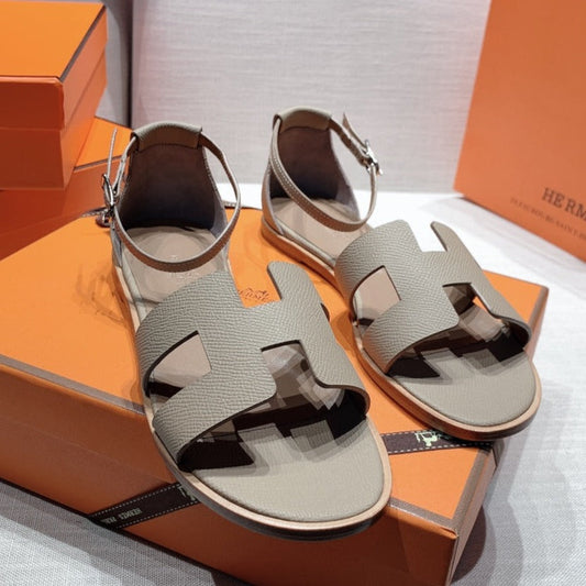 santorini sandal etain epsom leather