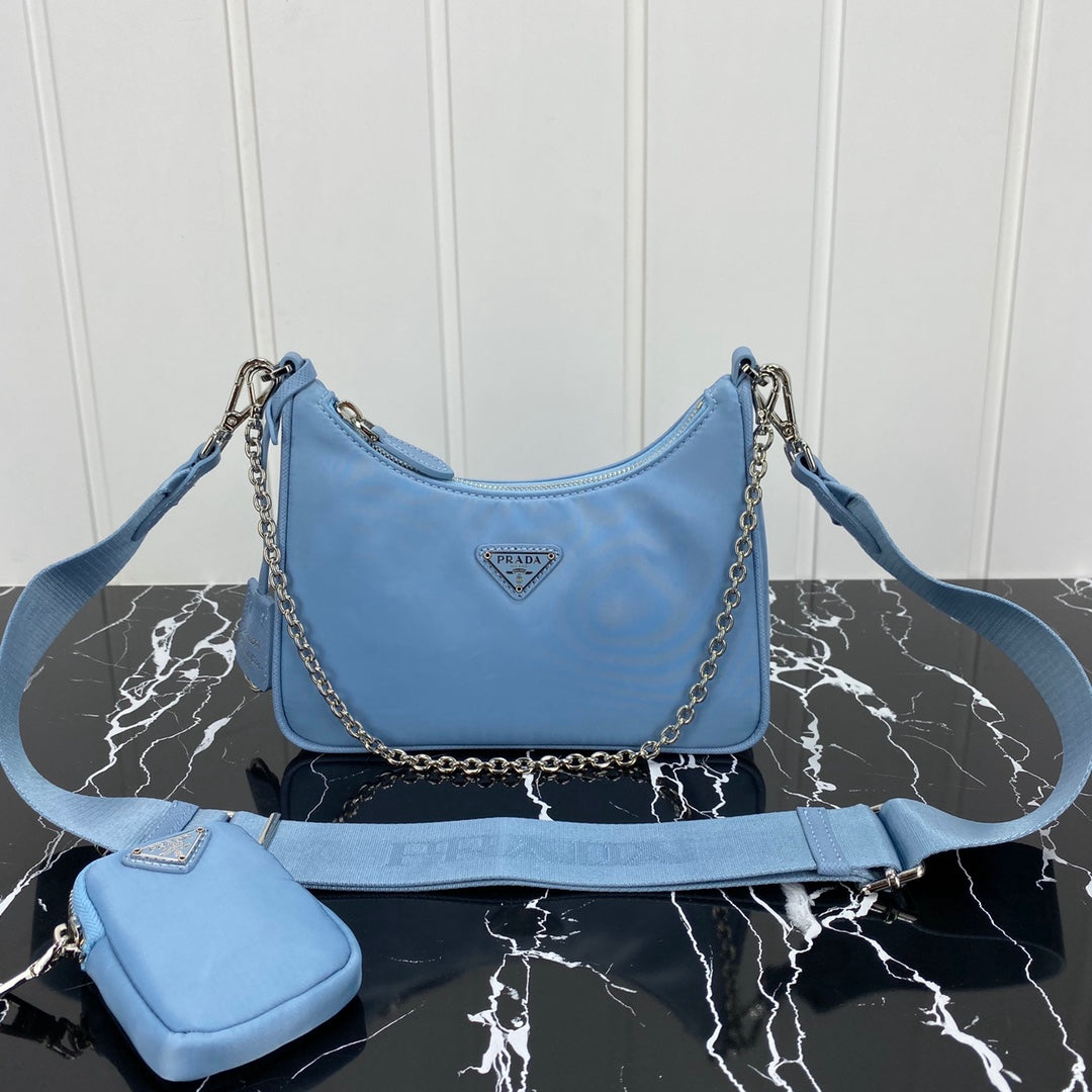 PRA HOBO 22 BAG IN CERULEAN BLUE RE-NYLON