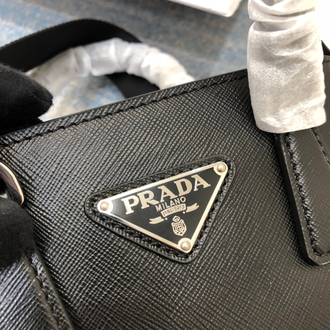 PRA MINI 23 BAG IN BLACK SAFFIANO LEATHER