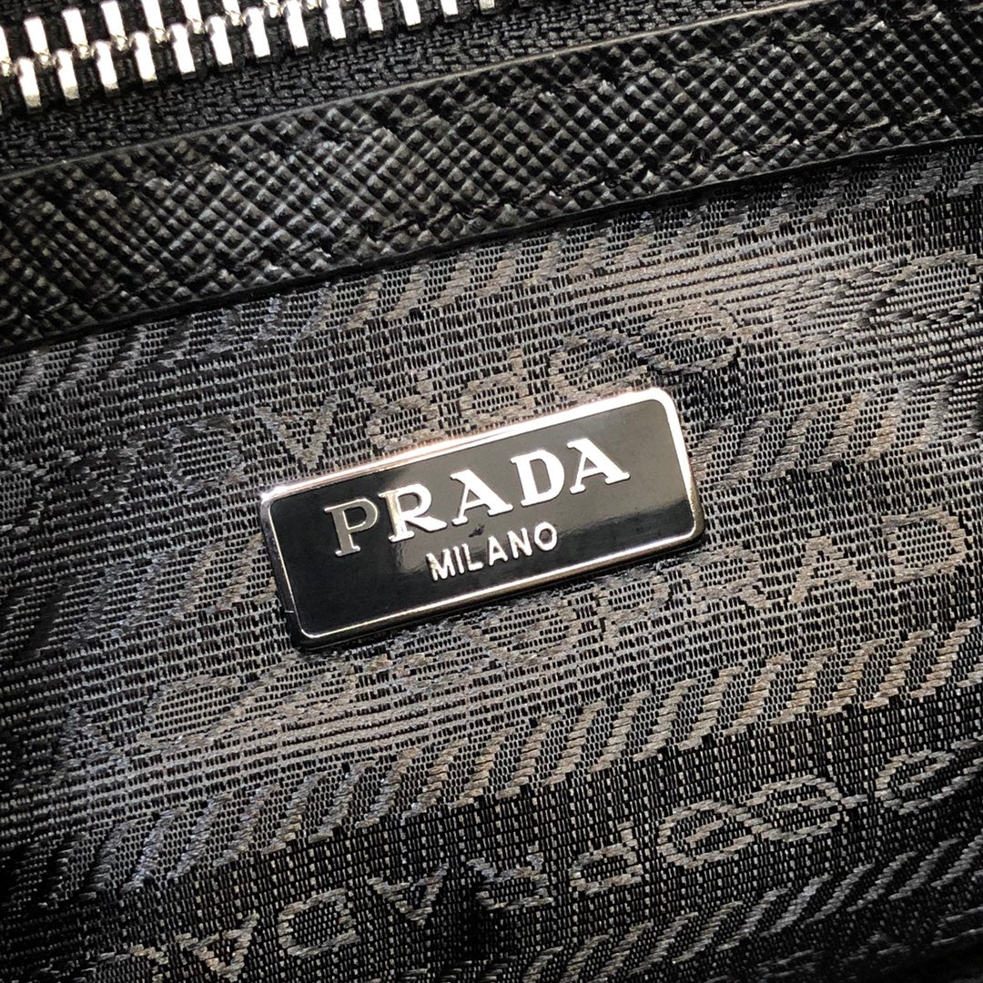 PRA MINI 23 BAG IN BLACK SAFFIANO LEATHER