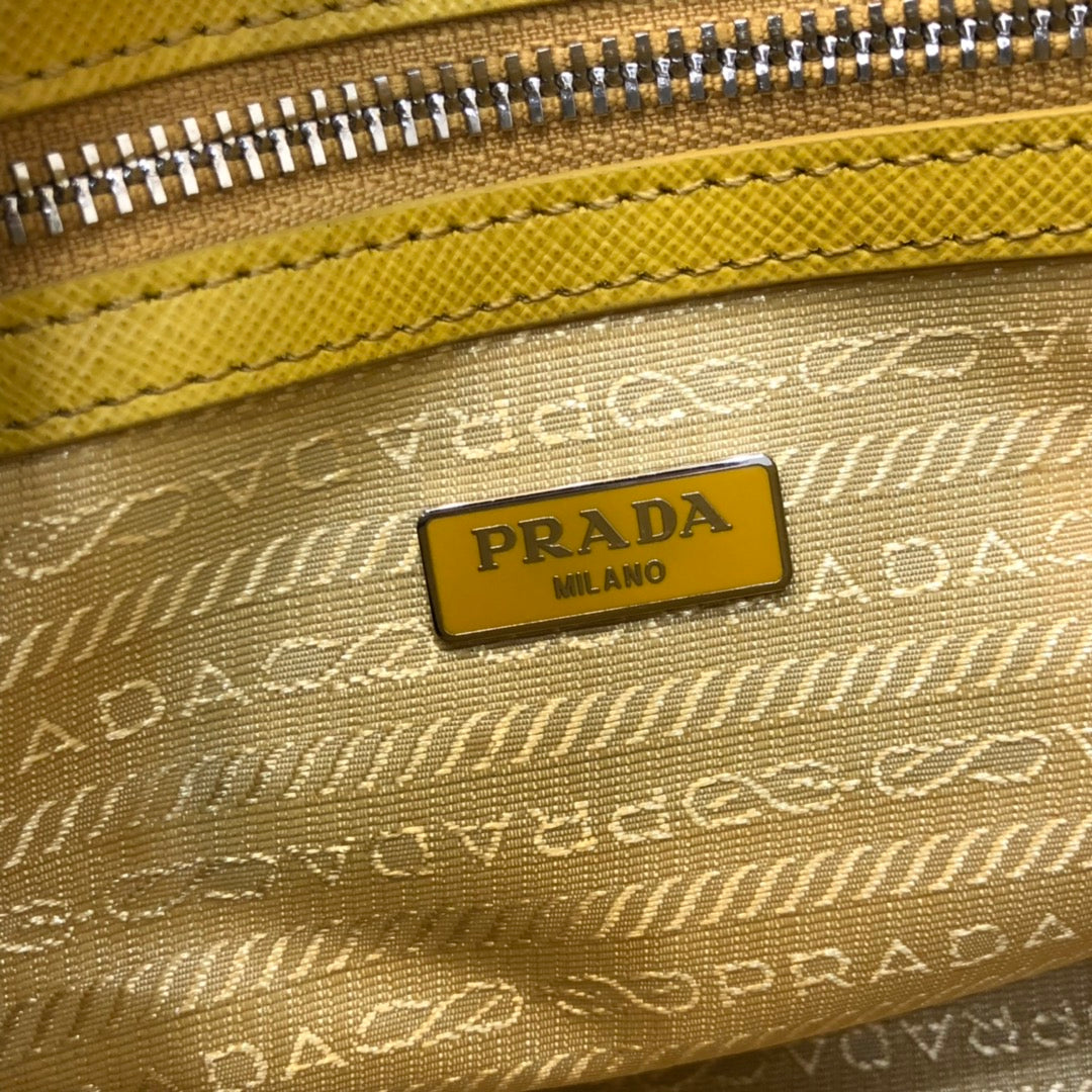 PRA MINI 23 BAG IN SUNNY YELLOW SAFFIANO LEATHER