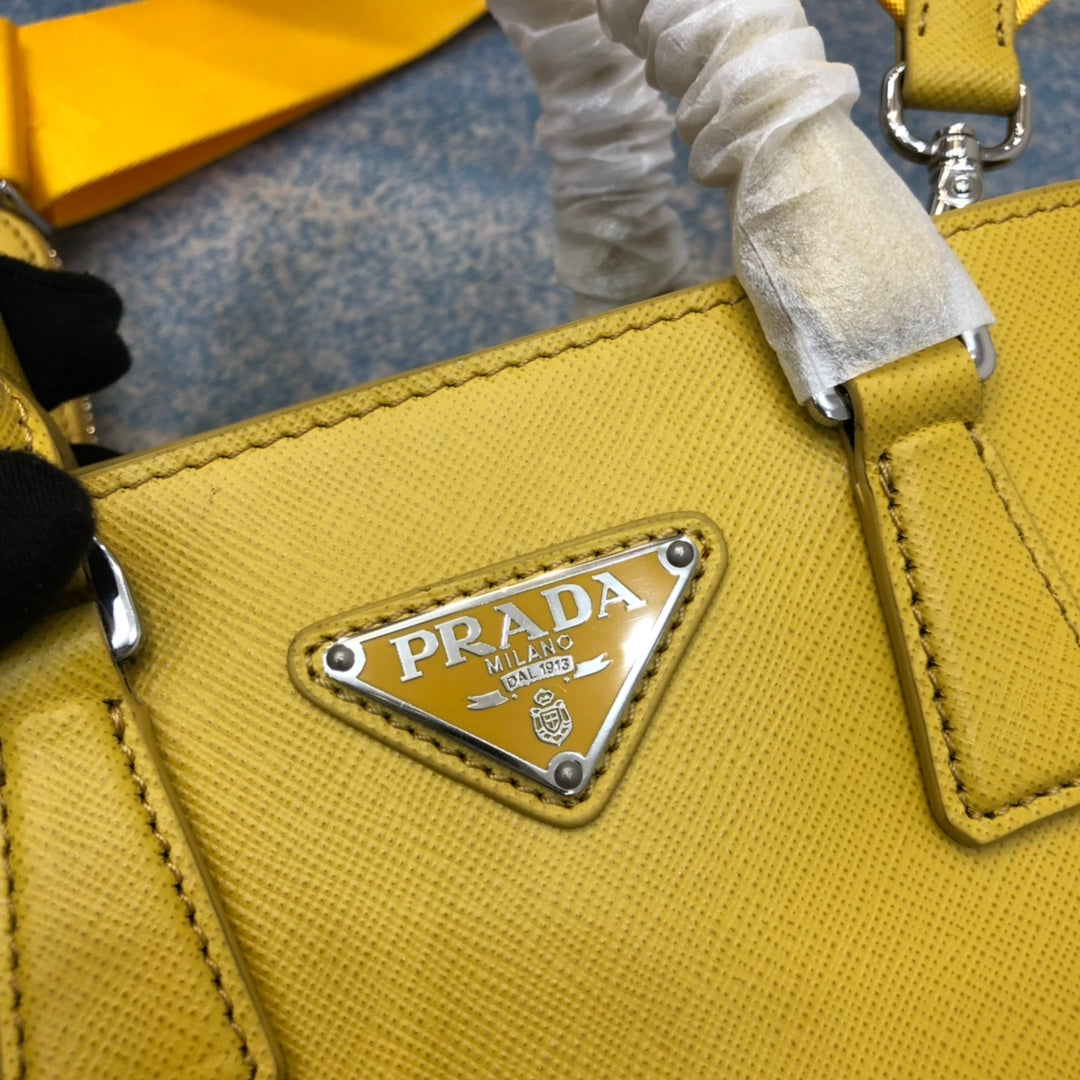 PRA MINI 23 BAG IN SUNNY YELLOW SAFFIANO LEATHER