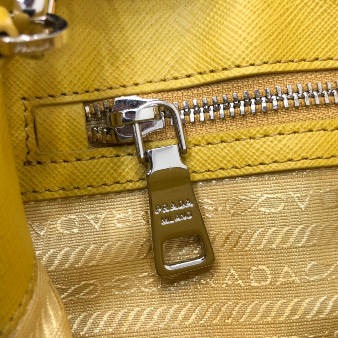 PRA MINI 23 BAG IN SUNNY YELLOW SAFFIANO LEATHER