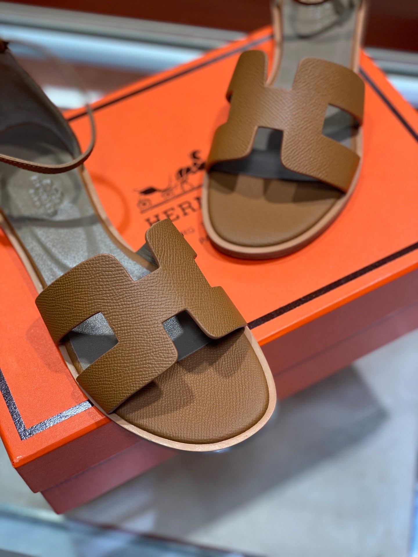 SANTORINI SANDAL COPPER CALFSKIN