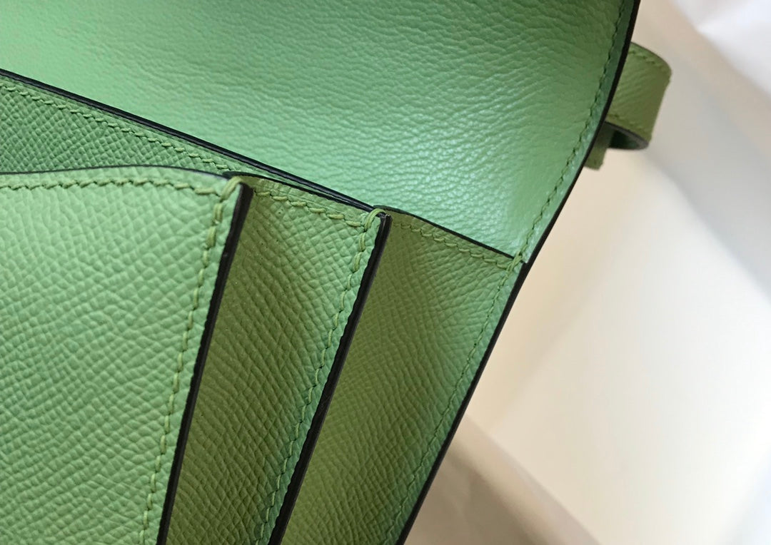 constance 24 green epsom leather gold hardware