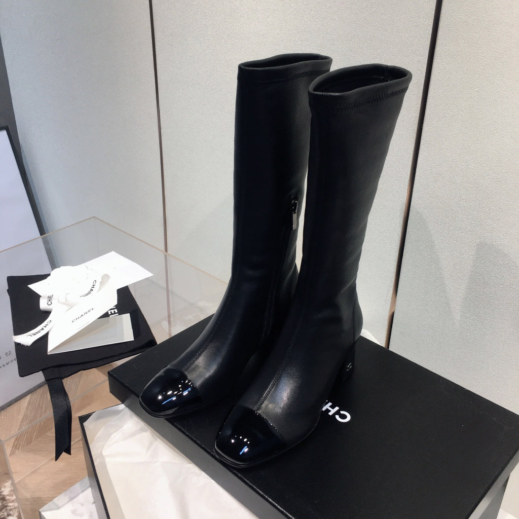 CC High Boots 50mm In Black Lambskin 144361