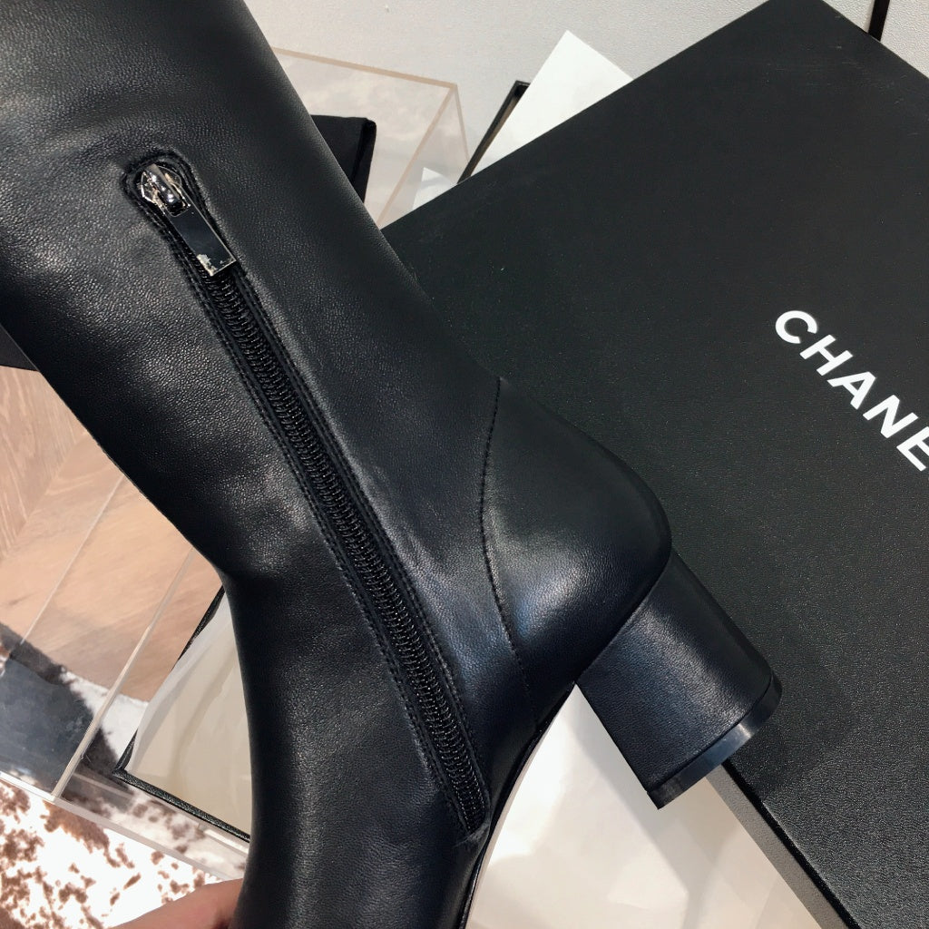 CC High Boots 50mm In Black Lambskin 144361