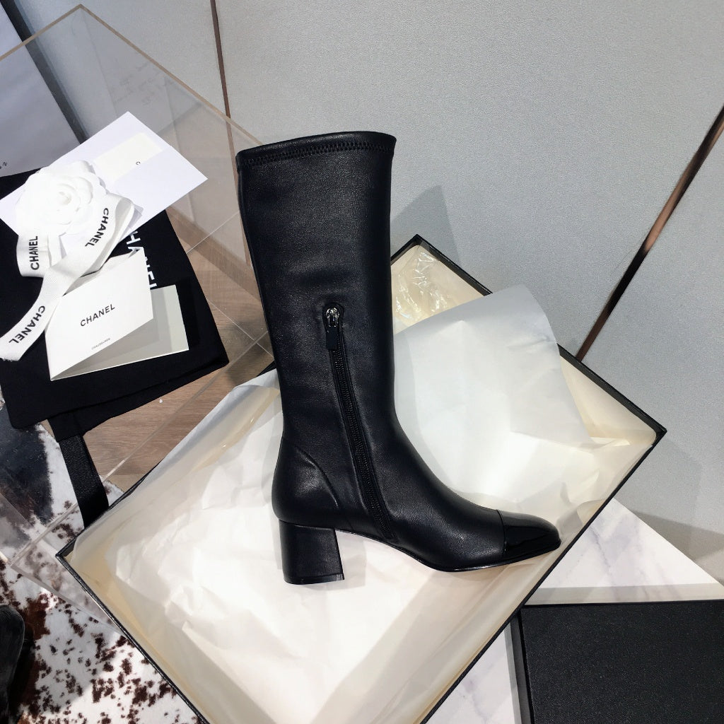 CC High Boots 50mm In Black Lambskin 144361