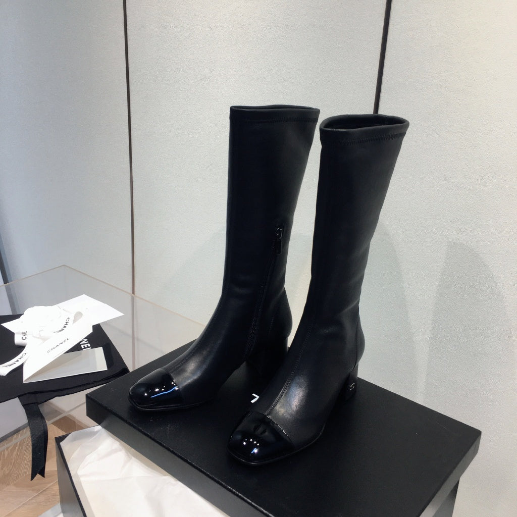 CC High Boots 50mm In Black Lambskin 144361