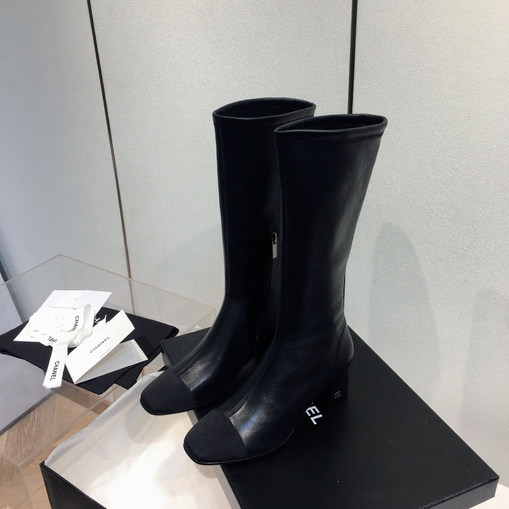 CC High Boots 50mm In Black Lambskin 144363